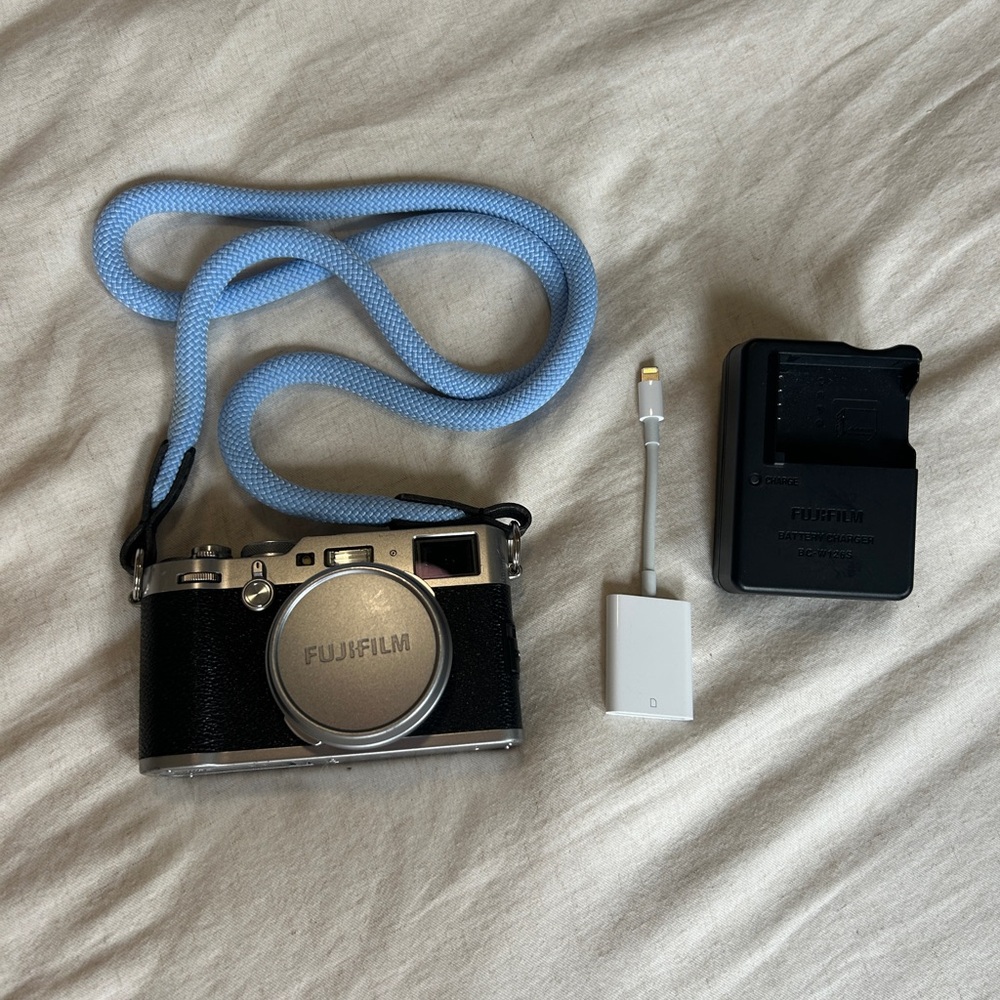 Fujifilm x100f with Blue Strap